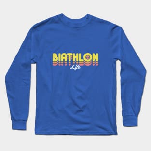 Retro Biathlon Life Long Sleeve T-Shirt